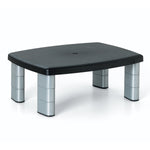 3M Adjustable Monitor Stand, Up to 21" Monitor, Black/Silver (MS80B)