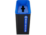 Rubbermaid Sustain Recycling Station, 15 Gallon, Black/Blue (2078994)
