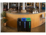 Rubbermaid Sustain Recycling Station, 15 Gallon, Black/Blue (2078994)