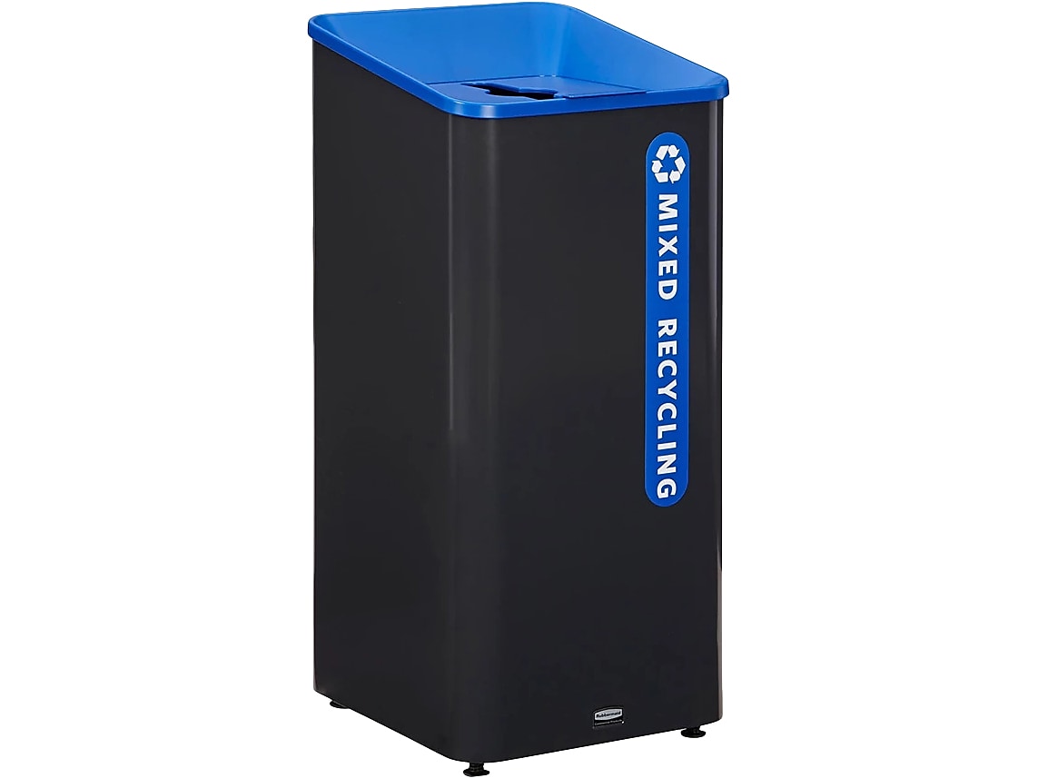 Rubbermaid Sustain Recycling Station, 23 Gallon, Black/Blue (2078980)