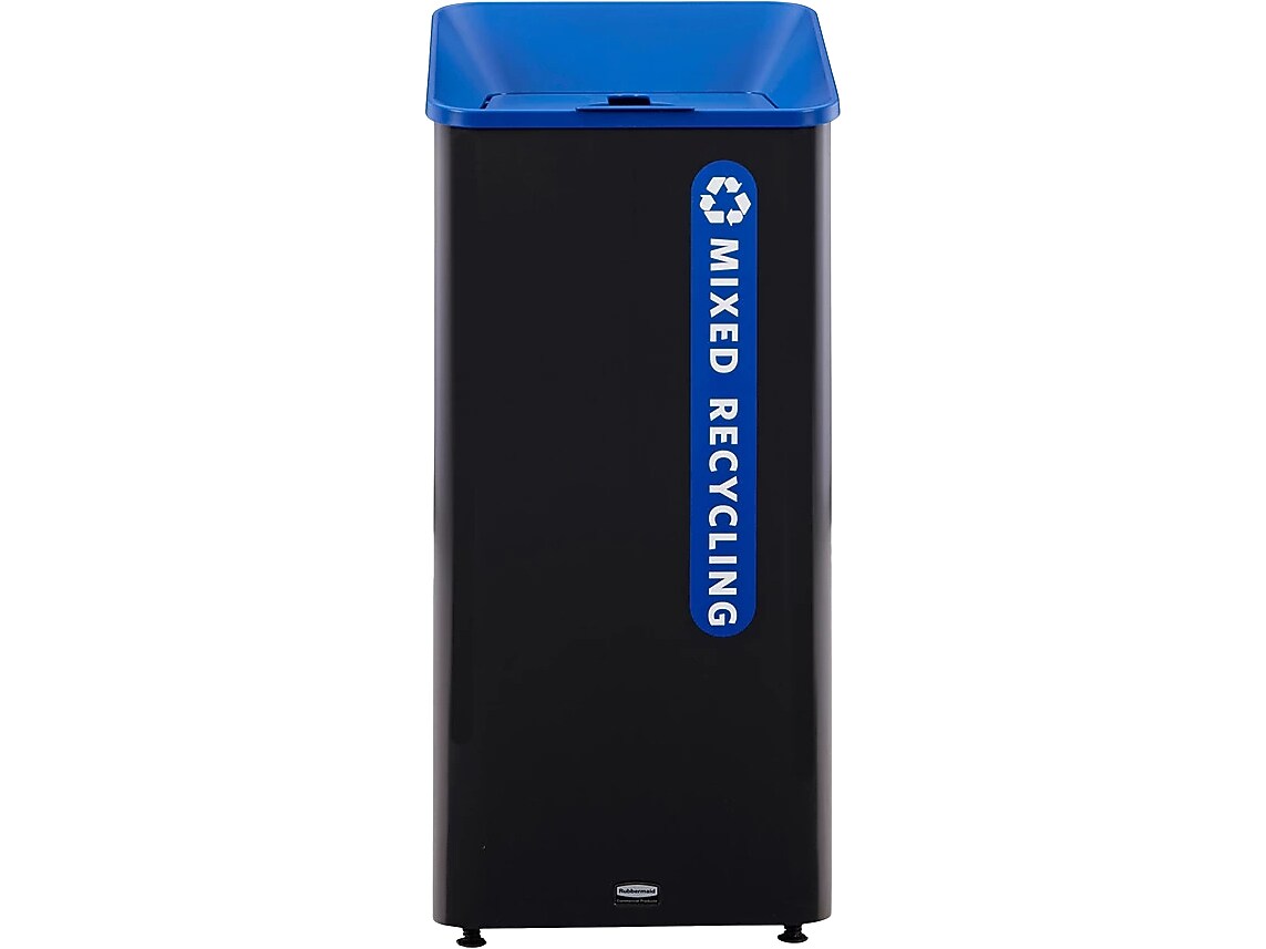 Rubbermaid Sustain Recycling Station, 23 Gallon, Black/Blue (2078980)