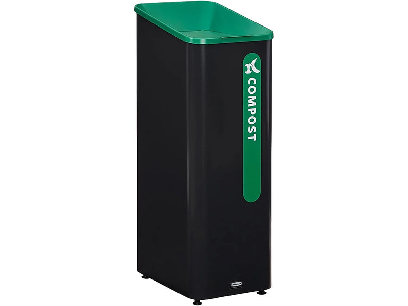 Rubbermaid Sustain Recycling Station, 15 Gallon, Black/Green (2078991)