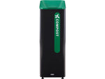 Rubbermaid Sustain Recycling Station, 15 Gallon, Black/Green (2078991)