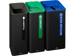 Rubbermaid Sustain Recycling Station, 15 Gallon, Black/Green (2078991)
