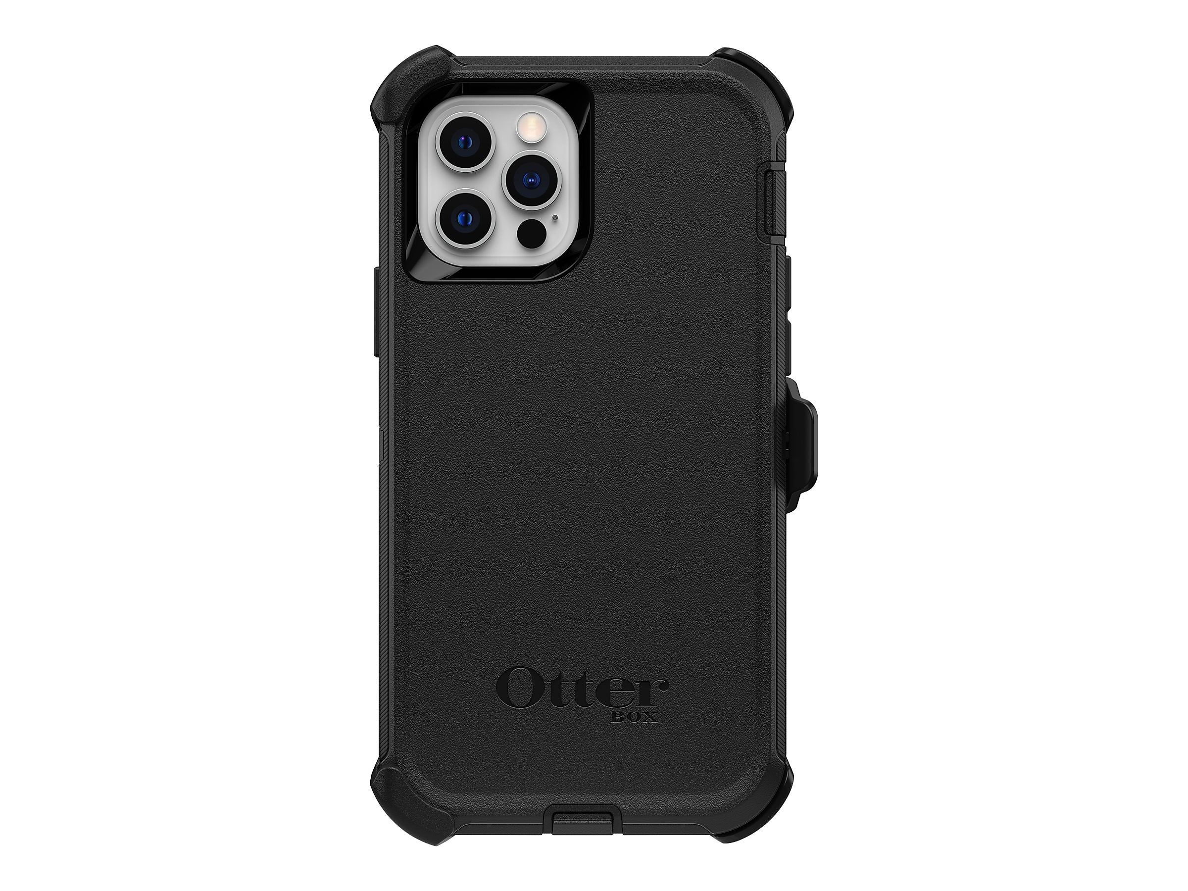 OtterBox Defender Series Rugged Case for iPhone 12/12 Pro, Shock Absorbing, Black (77-65401)