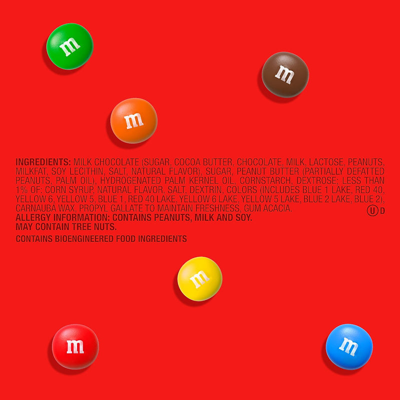 M&M's Party Size Peanut Butter Milk Chocolate Candy Pieces, 34 oz. (MMM55085)