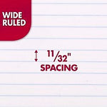 Mead 1-Subject Notebooks, 8" x 10.5", Wide Ruled, 70 Sheets, Assorted Colors (05510)