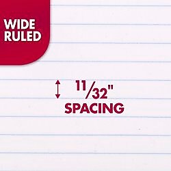 Mead 1-Subject Notebooks, 8" x 10.5", Wide Ruled, 70 Sheets, Assorted Colors (05510)