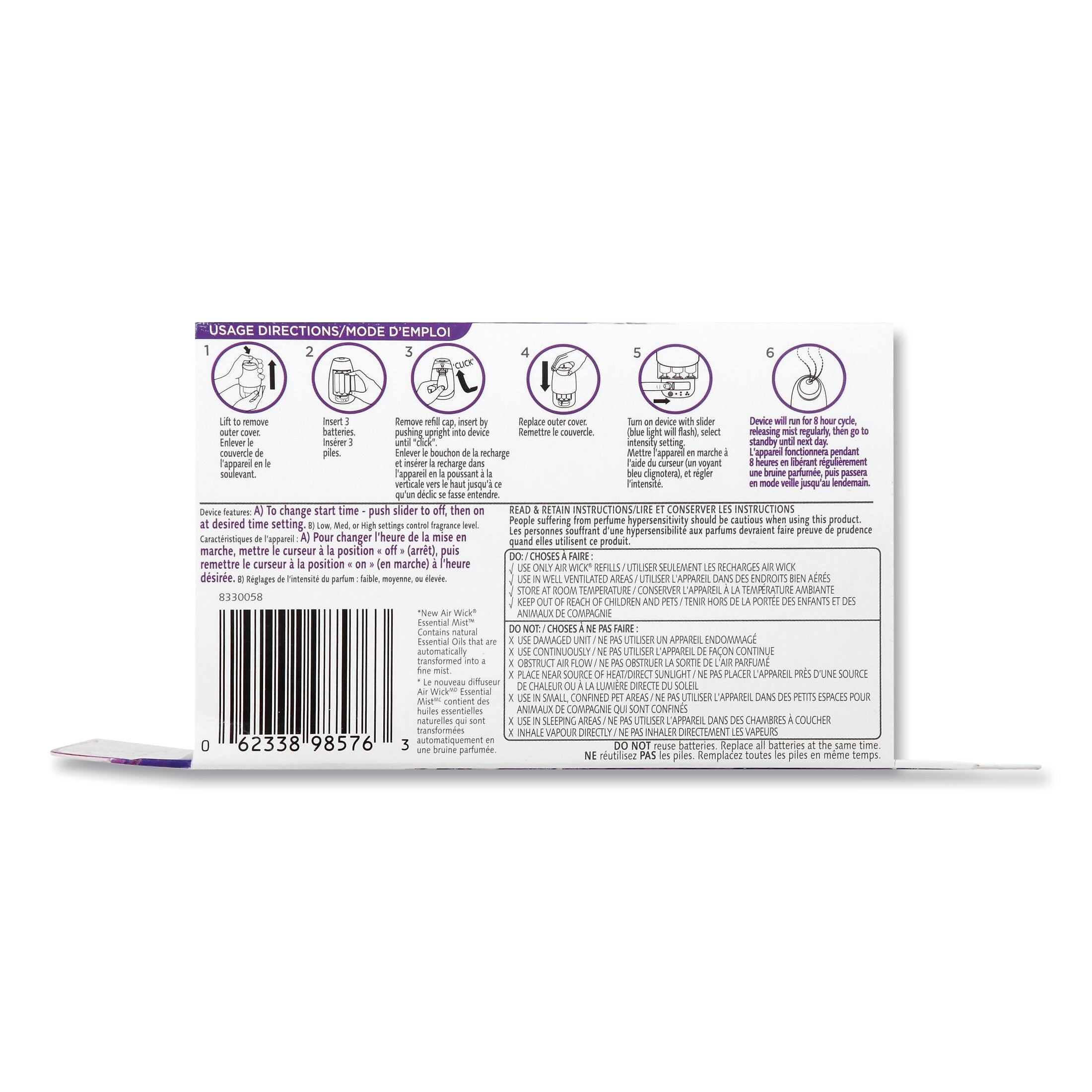 Air Wick Essential Mist Starter Kit, Lavender and Almond Blossom, 0.67 oz (RAC98576KT)