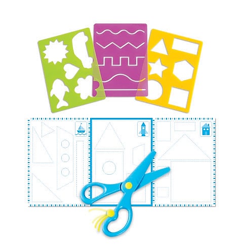 Learning Resources Trace Ace Scissor Skills Set Back to School Activities, Assorted Colors, 7 Pieces/Set (LER5568)