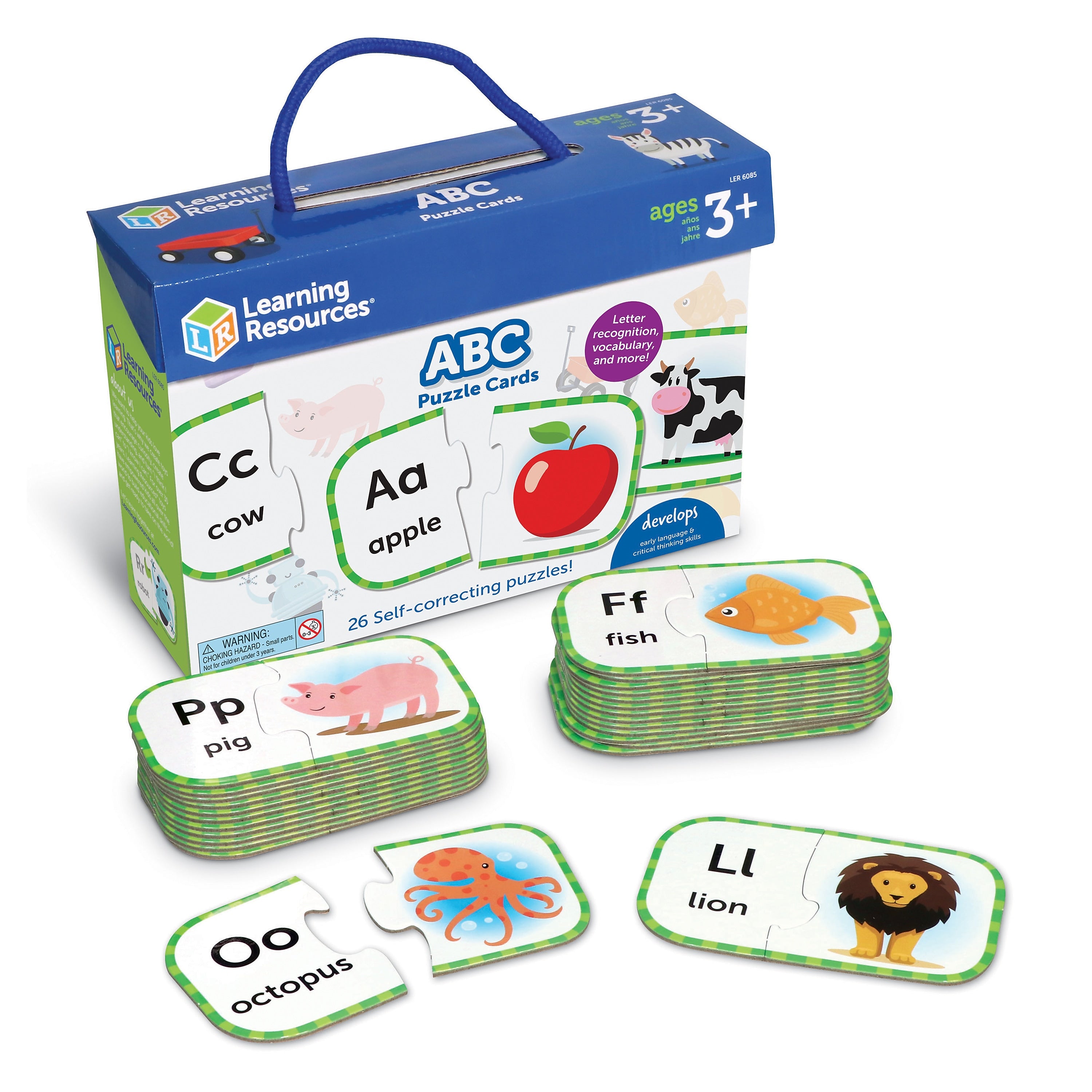 Learning Resources ABC Puzzle Cards Self Correcting Puzzles (LER6085)