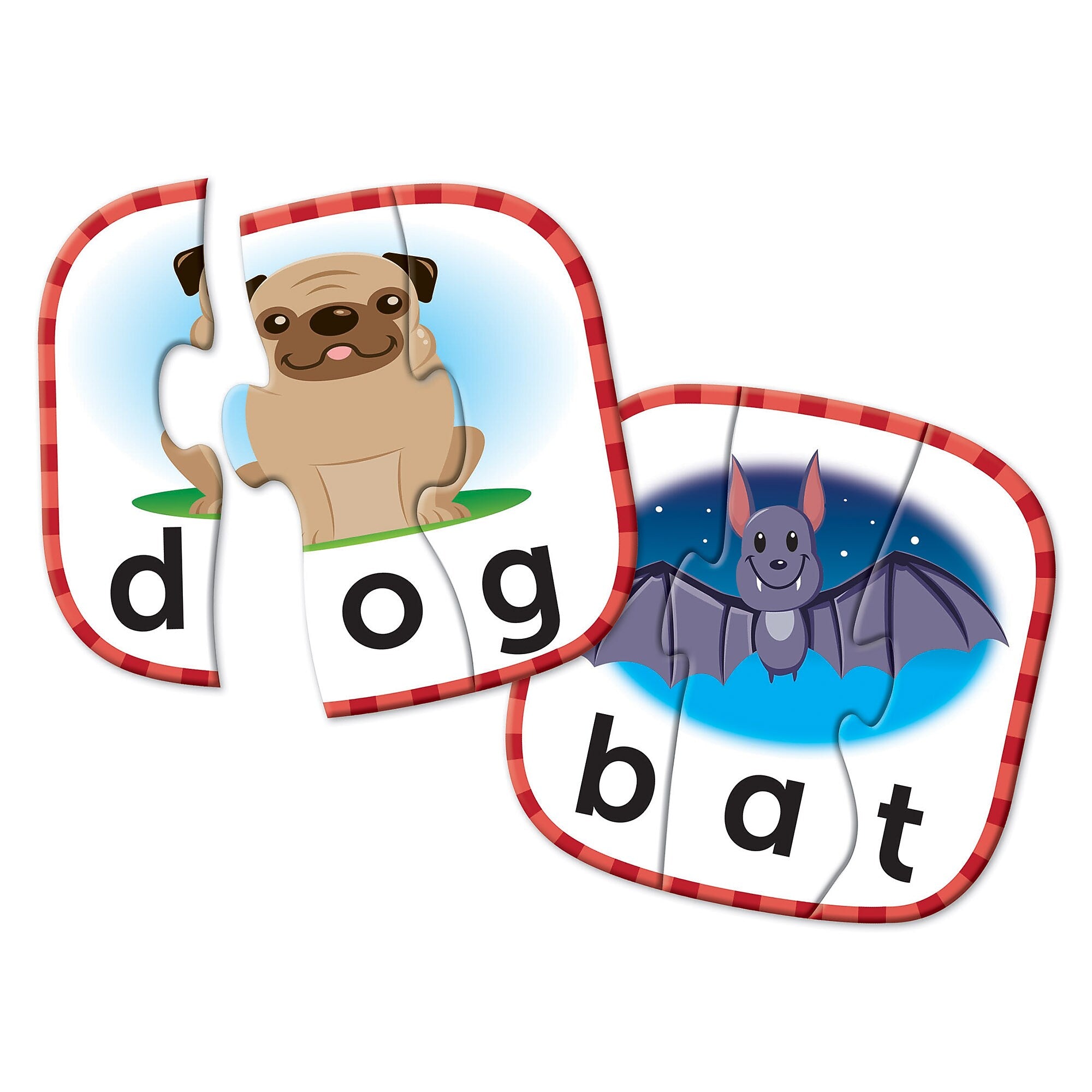 Learning Resources 3-Letter Word Puzzle Cards Self Correcting Puzzles Manipulative (LER6088)
