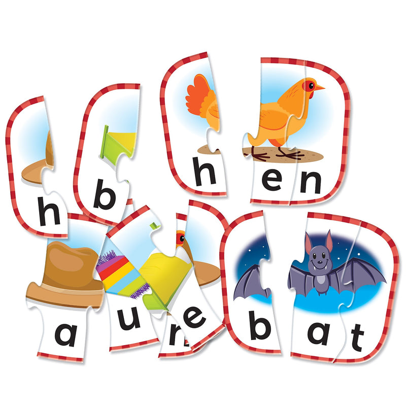 Learning Resources 3-Letter Word Puzzle Cards Self Correcting Puzzles Manipulative (LER6088)