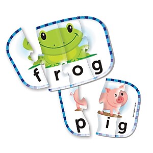 Learning Resources Spelling Puzzle Cards Self Correcting Puzzles Manipulative, 20/Set (LER6086)