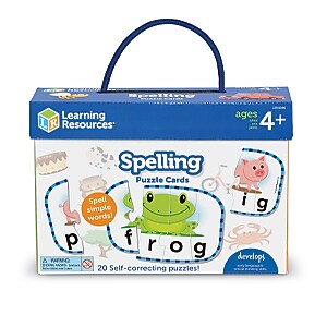 Learning Resources Spelling Puzzle Cards Self Correcting Puzzles Manipulative, 20/Set (LER6086)