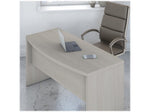 Bush Business Furniture Echo 60"W L Shaped Bow Front Desk with Mobile File Cabinet, Gray Sand (ECH007GS)