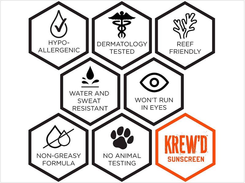 Ergodyne KREW'D Sunscreen Lotion, SPF 50, 8 Oz., 12/Pack (16636)