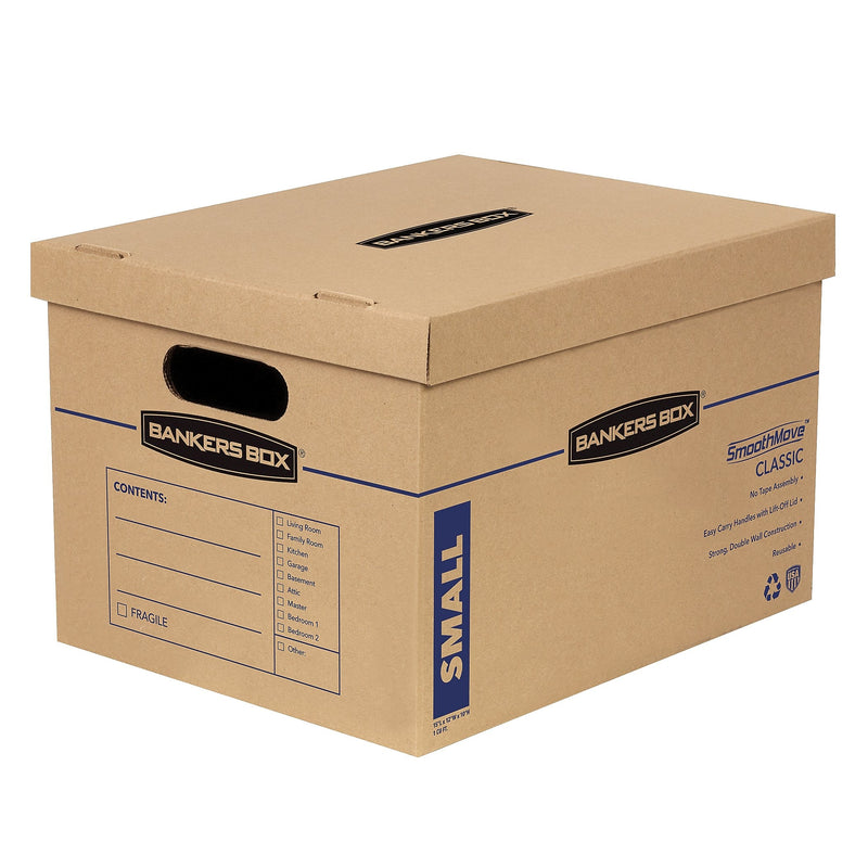 Bankers Box® Stor/File 4.125" x 9.25" Moving Box, White/Blue, 20/Carton (FEL7714210)
