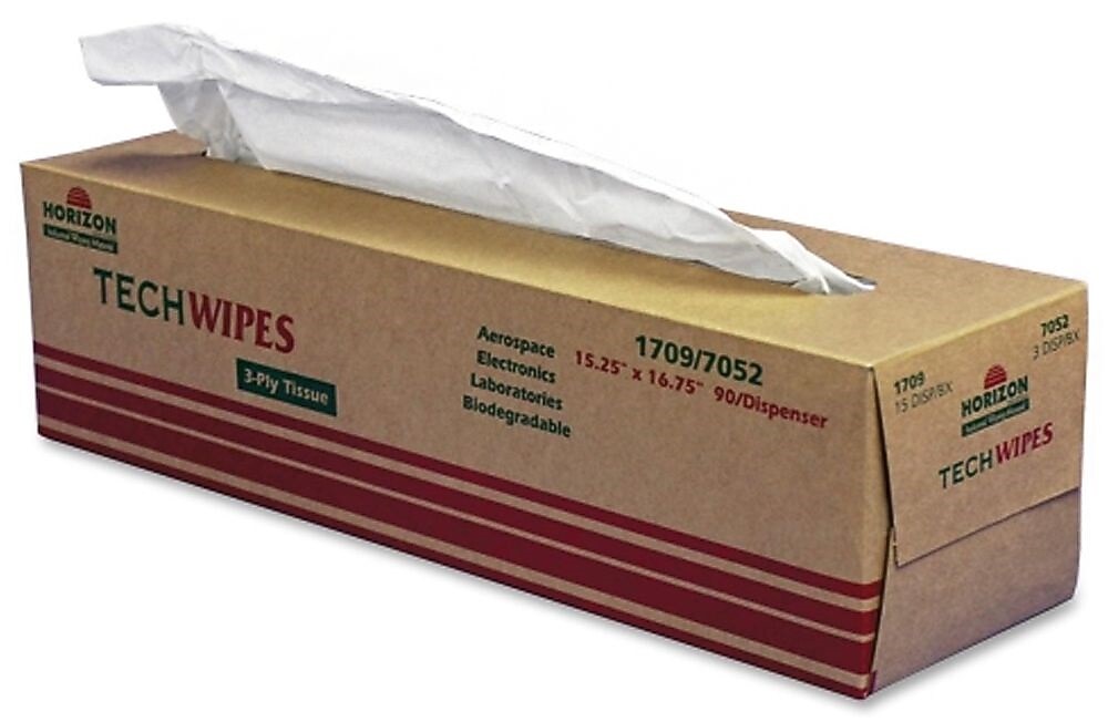 AbilityOne Skilcraft Techwipes Nylon Cleaning Wipers, White, 90 Wipers/Box, 15/Box (NSN9651709)