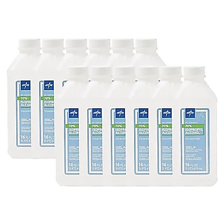 Medline 70% Isopropyl Rubbing Alcohol 16 oz., 12/Carton (MDS098003Z)