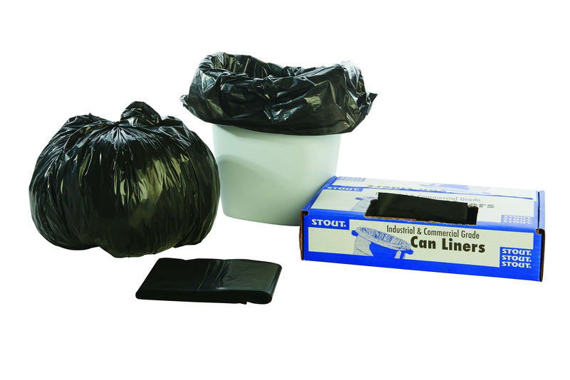 AbilityOne Envision 7-10 Gallon Industrial Trash Bag, 24" x 24", Low Density, 1 mil, Brown/Black, 250 Bags/Box (TRC2424)