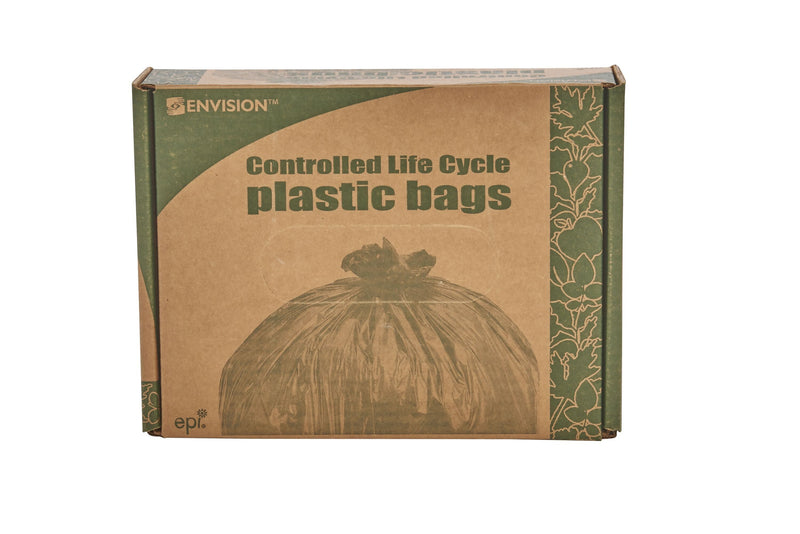 AbilityOne Controlled Life Cycle 13 Gallon Industrial Trash Bag, 30" x 24", Low Density, 0.7 mil, White, 120 Bags/BX (DGB13M120)