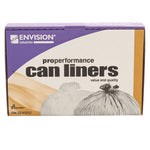 AbilityOne HDPE ProPerformance 40-45 Gallon Industrial Trash Bag, 40"x48", High Density, 12 mic, Natural, 250 Bags/BX, 10 Rolls