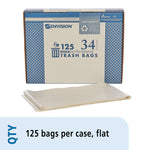 AbilityOne National Industries Plastic Bag, Heavy-Duty, 34 Gallon, Clear, 32" x 44", 125/Box