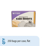 AbilityOne Envision Trash Liners, 33"x40", 33 Gallon, Clear, 250/Ct (HD33H)