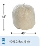 AbilityOne HDPE ProPerformance 40-45 Gallon Industrial Trash Bag, 40"x48", High Density, 12 mic, Natural, 250 Bags/BX, 10 Rolls