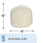 AbilityOne Envision LLDPE 40-45 Gallon Industrial Trash Bag, 40" x 48", Low Density, 0.8 mil, Clear, 125 Bags/BX (8105015171362)