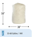 AbilityOne Envision LLDPE 55-60 Gallon Industrial Trash Bag, 38" x 58", Low Density, 1 mil, Clear, 100 Bags/Box (8105015171371)