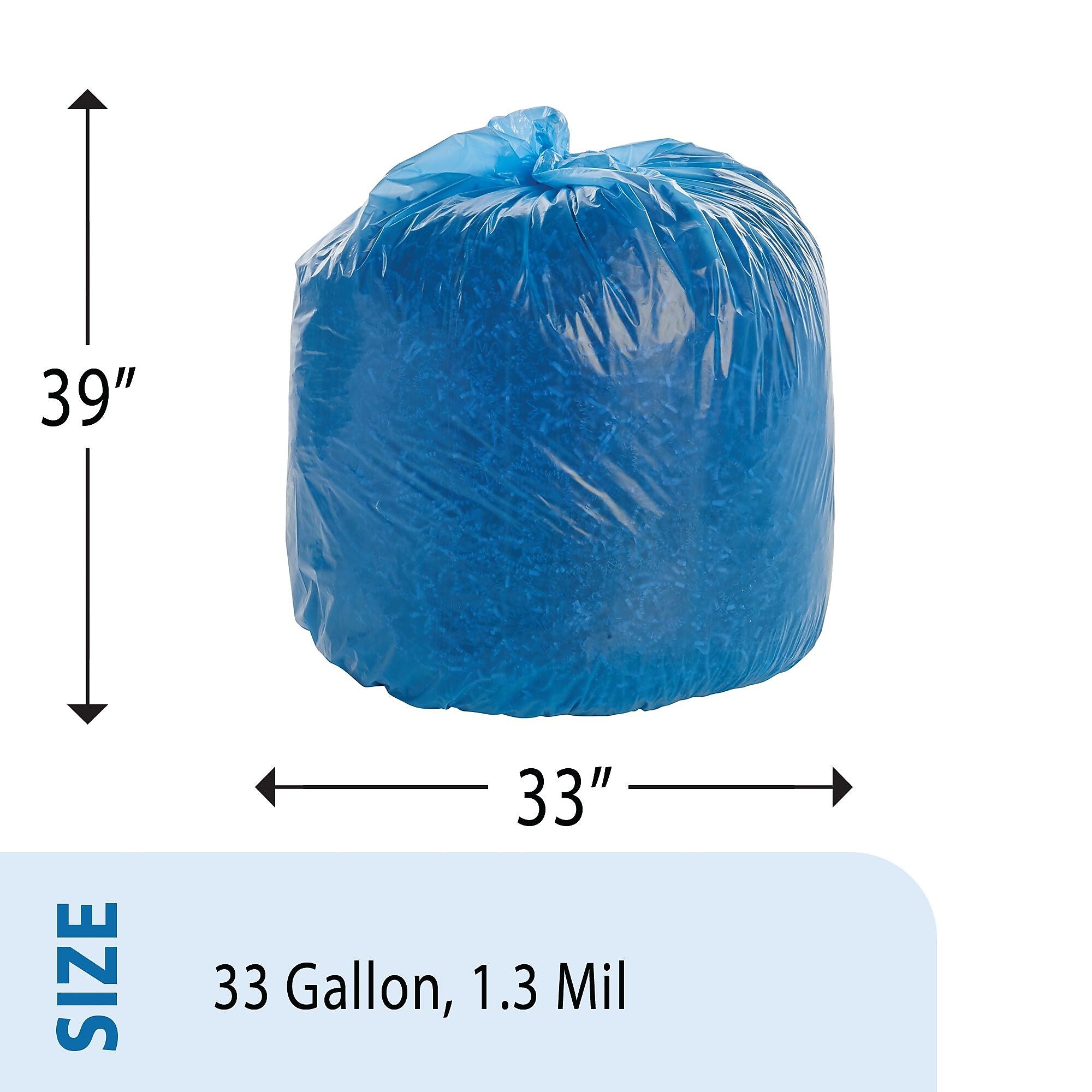 AbilityOne Envision 33 Gallons LLDPE Trash Bag, 1.3 Mil, 100 Bags/Box (8105015171357)
