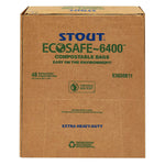 Stout EcoSafe-6400 -48 Gallon Industrial Trash Bag, 42" x 48", Low Density, .85 mil, Green, 40 Bags/Box (STOE4248E85)