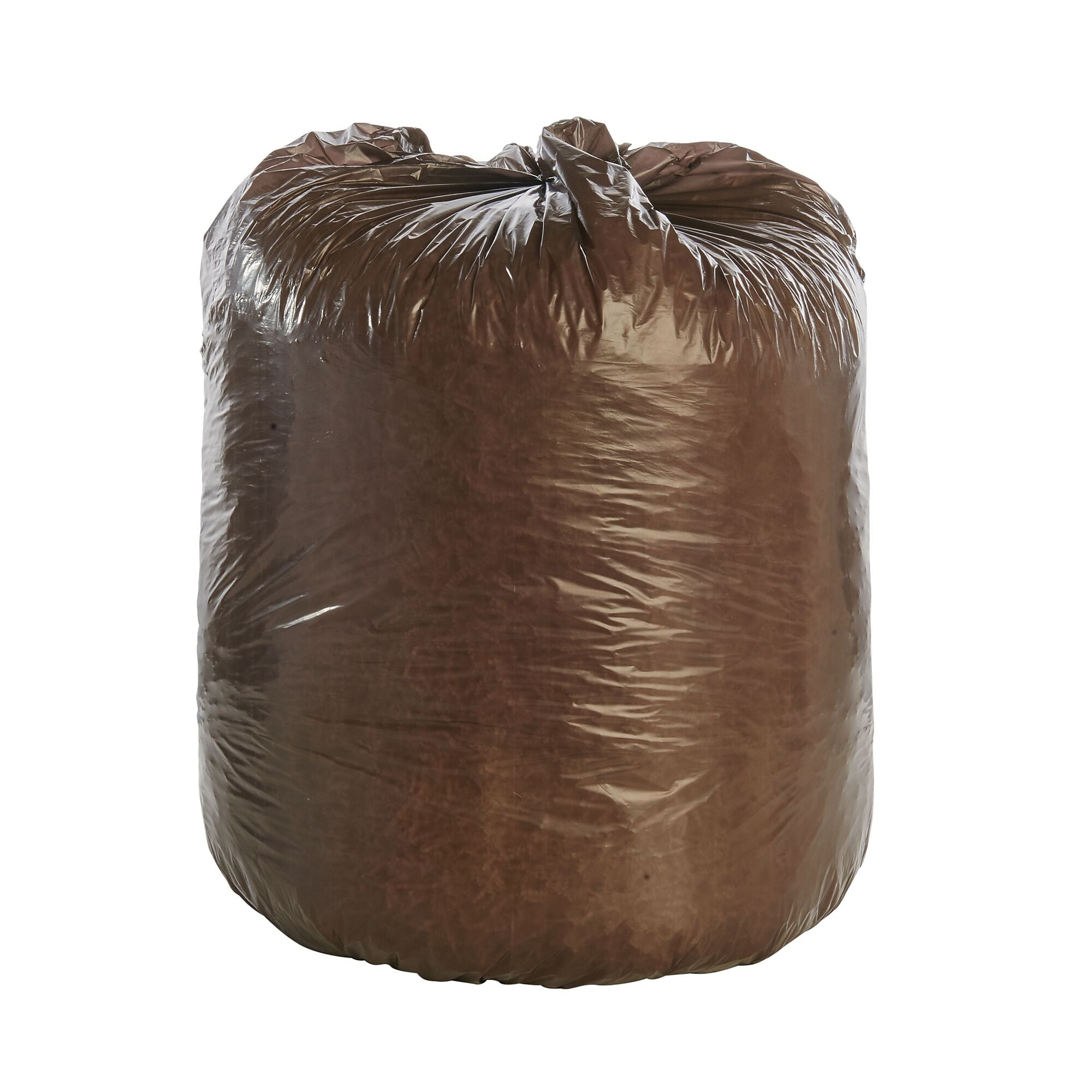 Stout Controlled Life Cycle 30 Gallon Industrial Trash Bag, 30" x 36", Low Density, 0.8 mil, Brown, 60 Bags/Box, 3 Rolls