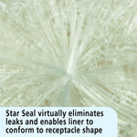 AbilityOne Natl Industries Coreless High-Density Can Liners, 30 Gallon,10 Microns, 30" x 37", Natural, 500/Carton (NIBH303710C)