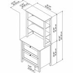 Bush Furniture Mayfield 66" 2-Shelf Bookcase, Pure White/Shiplap Gray (MAY018GW2)