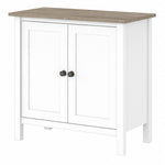 Bush Furniture Mayfield 30" Storage Cabinet with 2 Shelves, Pure White/Shiplap Gray (MAS131GW2-03)