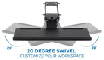 Mount-It! Under Desk Computer Keyboard and Mouse Tray, Black (MI-7135)