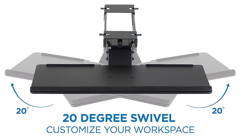Mount-It! Under Desk Computer Keyboard and Mouse Tray, Black (MI-7135)