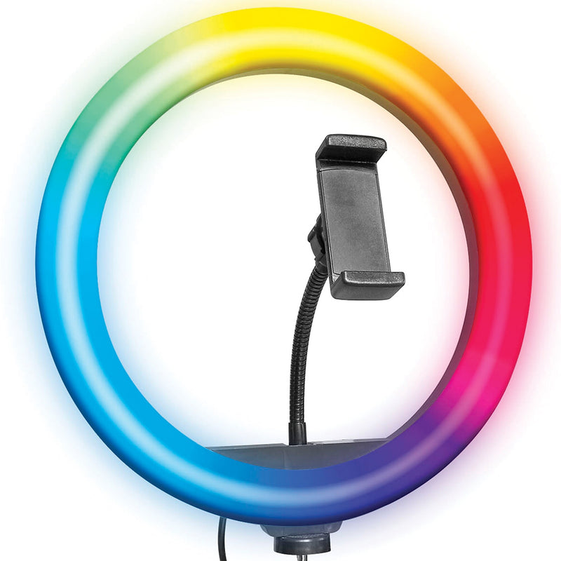 Bower 10" RGB Selfie Desktop Ring Light Studio Kit (WA-RGB10TT)