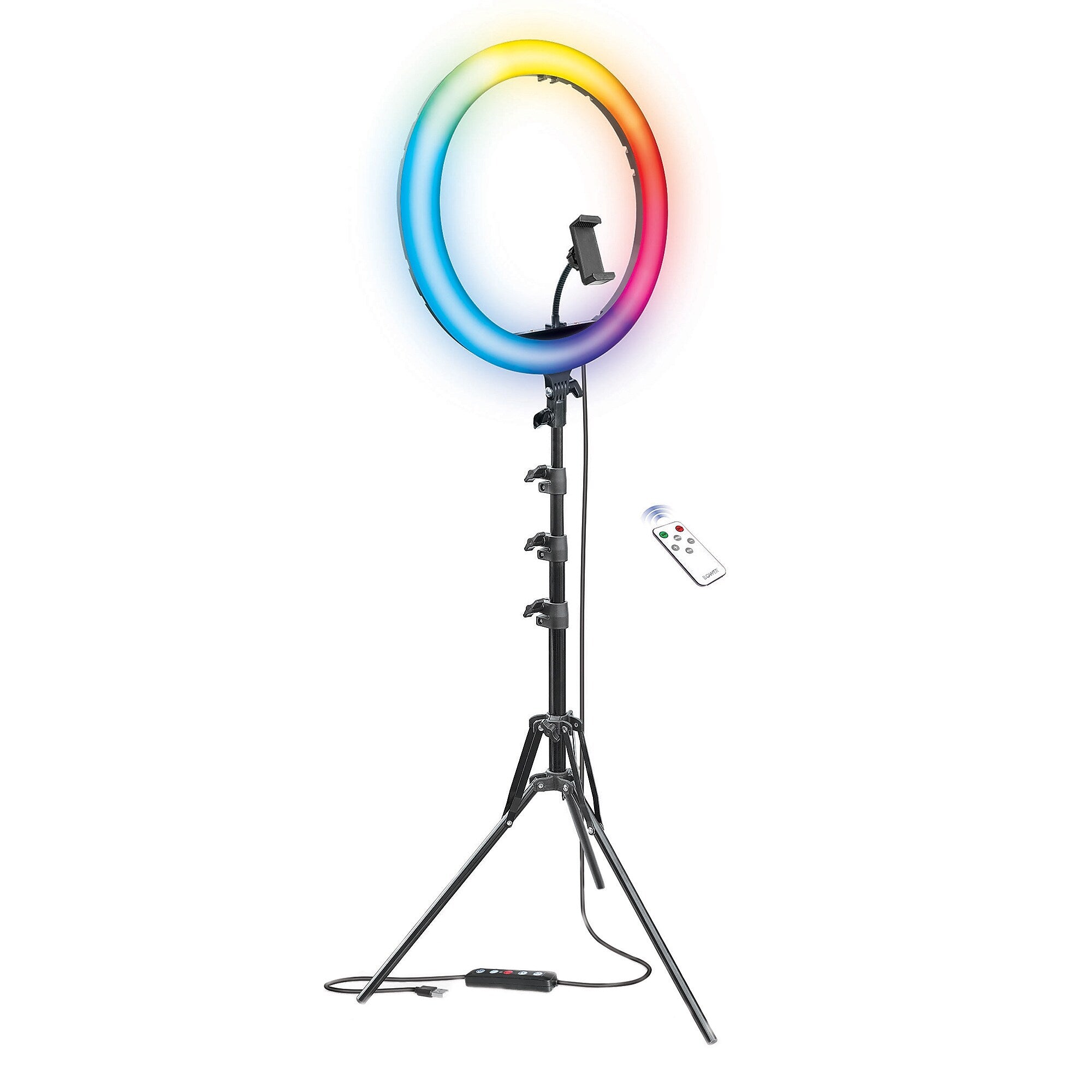 Bower 16" RGB Selfie Ring Light Studio Kit with Wireless Remote Control & Tripod (WA-RLSRGB16)