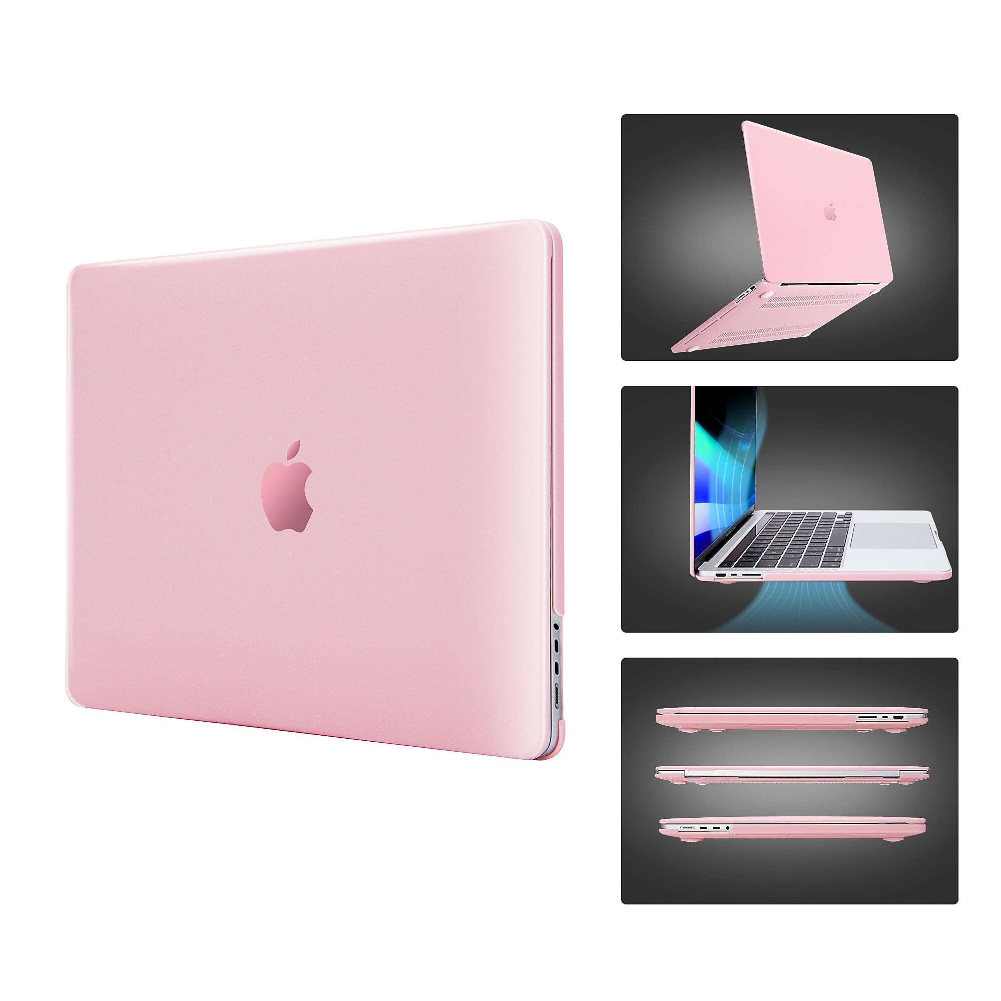 Techprotectus Laptop Case with Keyboard Cover and Screen Protector, Rose Quartz, Plastic (TP-RQ-K-MP14M1)