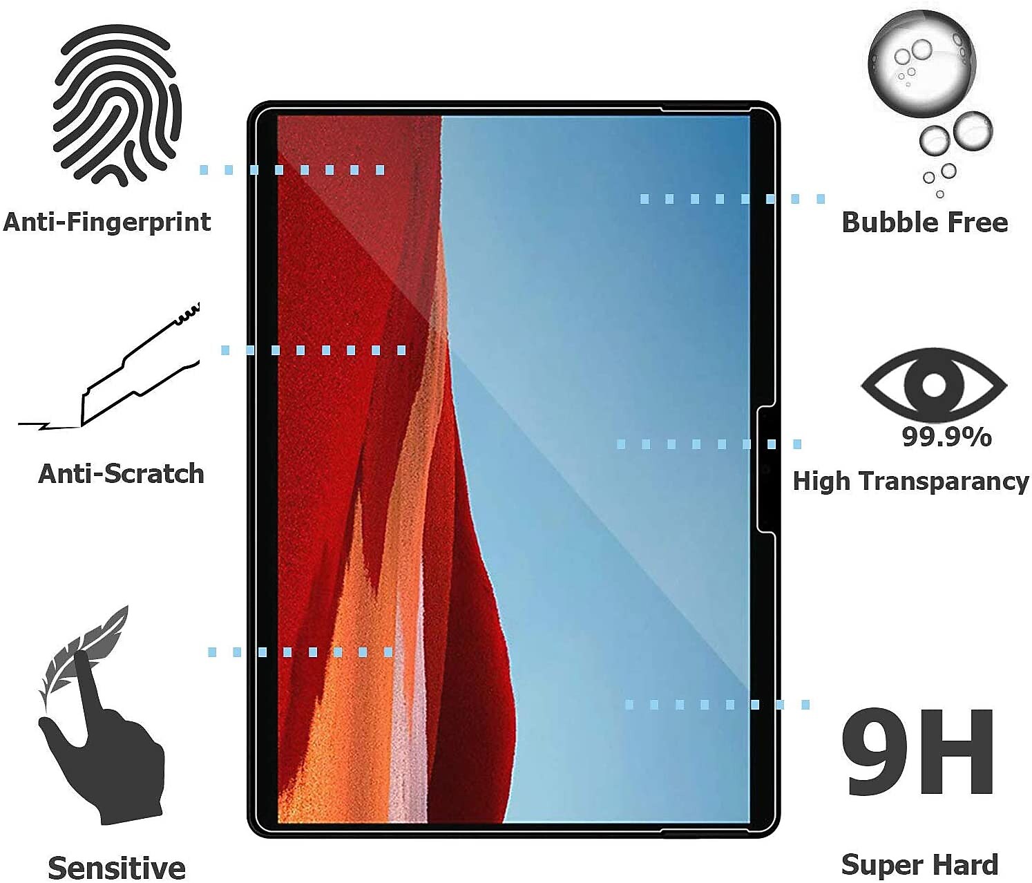 TechProtectus Scratch-Resistant Tempered Glass Screen Protector for Surface Pro 8 2021 (TP-SP-MSP8)