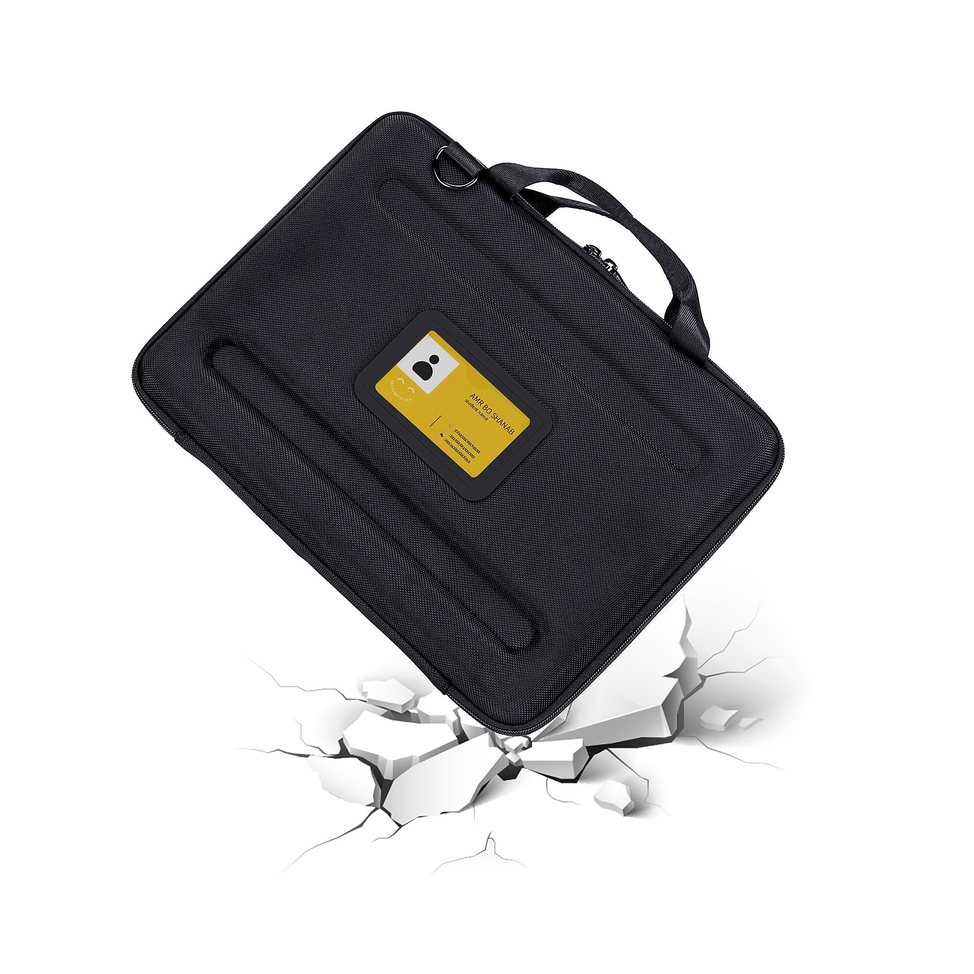 TechProtectus Work-In 15" Vinyl Laptop Case, Shock Absorbing, Black (TP-BK-CC14)