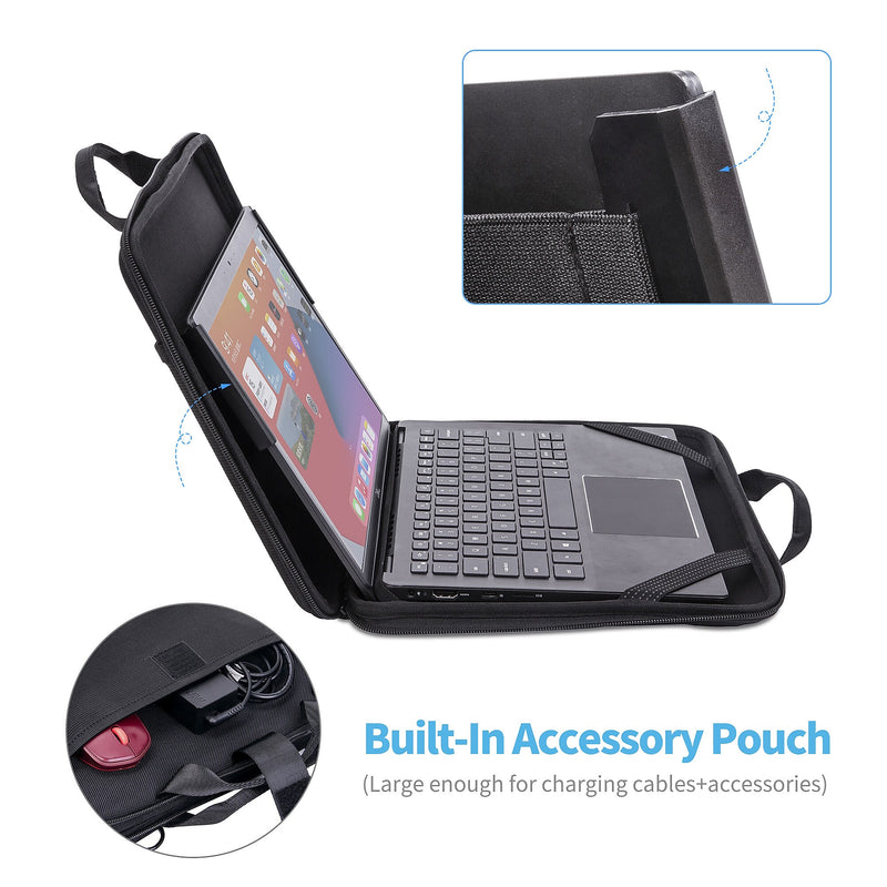 TechProtectus Work-In 15" Vinyl Laptop Case, Shock Absorbing, Black (TP-BK-CC14)