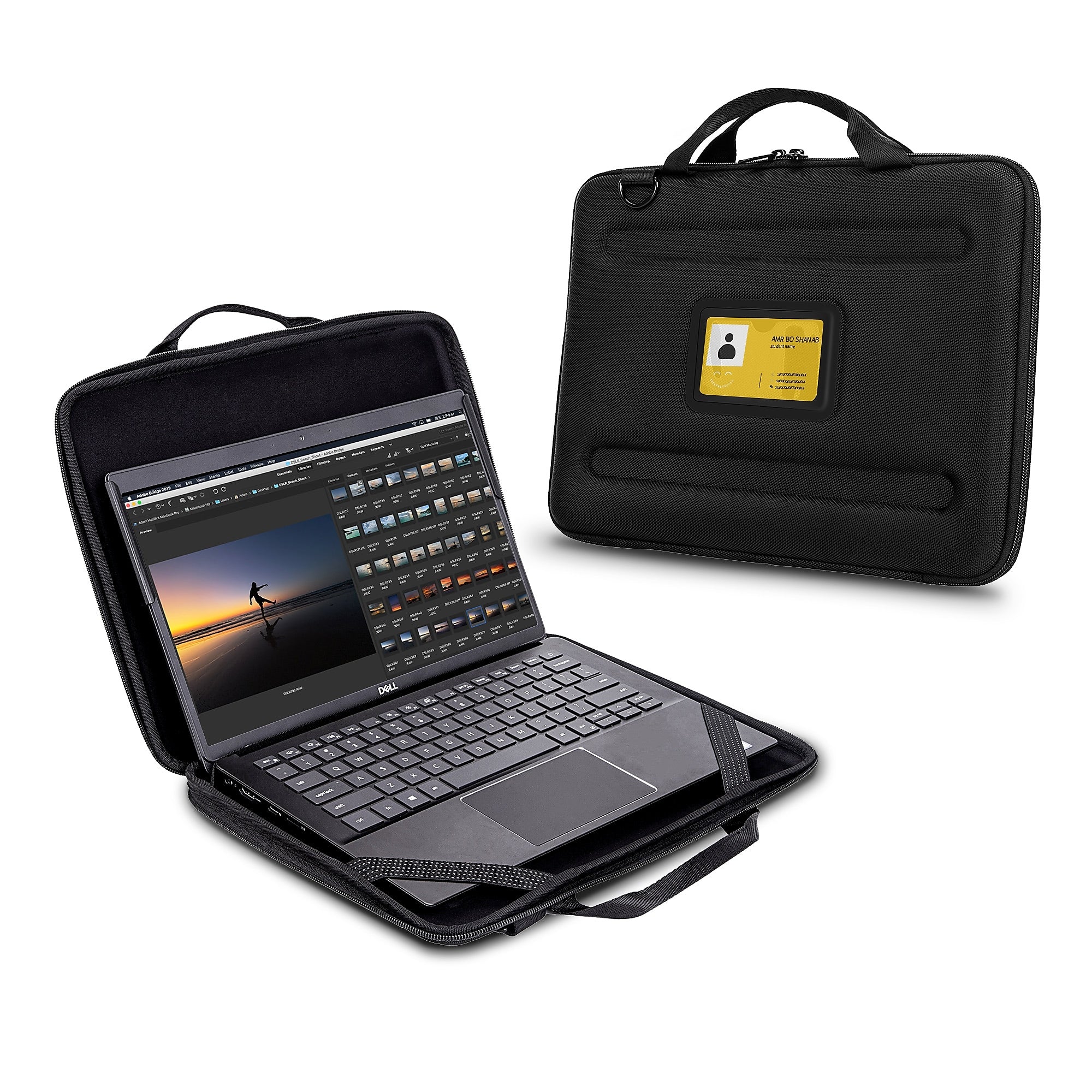 TechProtectus Work-In 15" Vinyl Laptop Case, Shock Absorbing, Black (TP-BK-CC14)