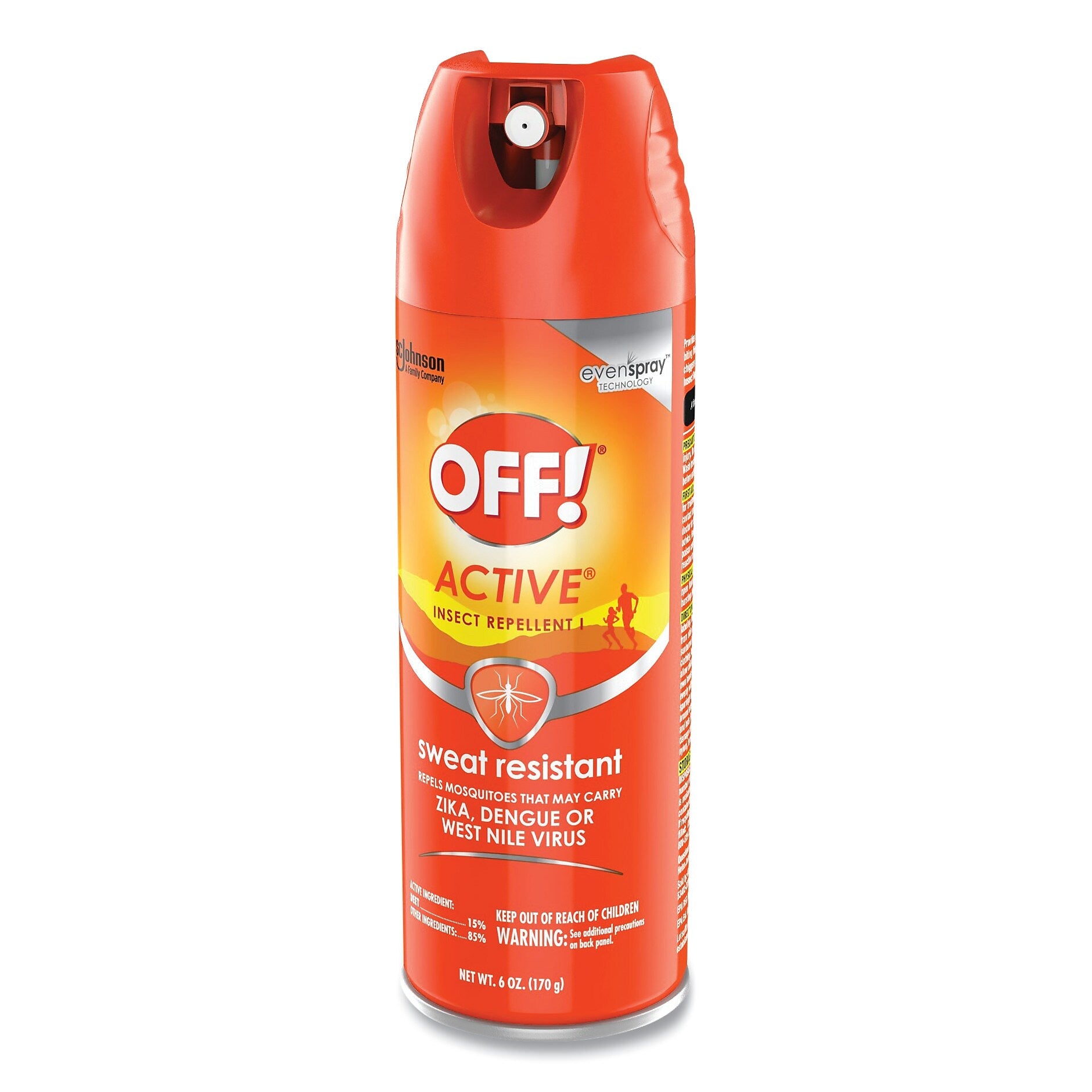 OFF!® ACTIVE Insect Repellent, 6 oz Aerosol Spray, 12/Carton (SJN611079)