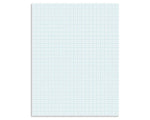 Ampad Graph Writing Pad 8-1/2x11", Quad Ruling Graph Paper, 8 Squares/Inch, White, 50 Sheets/Pad