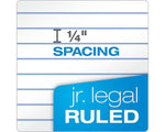 TOPS Legal Junior Notepads, 5" x 8", Narrow Ruled, White, 50 Sheets/Pad, 12 Pads/Pack (TOP 7500)